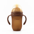 Dojčenská fľaša pre dojčené deti Eple 250 ml 6 m+ Kidnort - Hnedá