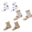 Dojčenské ponožky 3 páry medvedíky Be Snazzy 6 - 9 mesiace - 0 - 3 mes. Béžové
