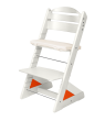 Detská rastúca stolička Jitro Plus biela - Oranžový klin + ľanový