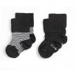 Detské ponožky Stay-on-Socks Veľ. 6 - 12 m 2 páry KipKep - Black Stripes