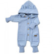 Detský pletený overálok s odopínacou kapucňou Baby blue Kazum - Veľ. 80/86