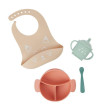 Silikónová jedálenská súprava LEARN´ISY Kit - Fox
