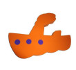 Plavecká doska Parník 400 x 270 x 38 mm - Oranžová