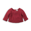 Sveter dievčenské s vreckami, Minoti červená - veľ. 86/92