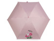 Dievčenské mini skladací dáždnik kvety - Púdrová