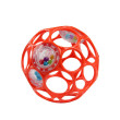 Loptička OBALL RATTLE s hrkálkou 10 cm - Oranžová