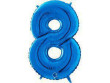 Fóliový balónik modrá 66 cm číslica - 8