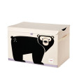 Truhla na hračky 3 Sprouts - Bear Black