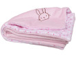 Detská deka Wellsoft bavlna 100 x 70 cm - Ružová/zajac