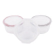 Sklenené misky s viečkami B-Glass Bowls 280 ml Bo Jungle - White/Grey/Pink