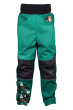Softshellové nohavice detské Medvede tyrkysové Wamu - Veľ. 104-110