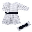 Dojčenské bavlnené šatôčky s čelenkou New Baby Teresa II - Veľ. 62