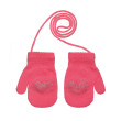 Palcové rukavičky so šnúrkou Princess 2–3 roky - Ružové