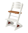 Detská rastúca stolička Jitro Plus biela - Mahagón klin + hnedý