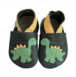 Kožené capáčky Barefoot Veľ. L (12-18 mes.) Hopi Hop - Dino