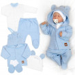 Pletená sada oblečenia pre bábätko Star 5dielna modrá Baby Nellys - Veľ. 62