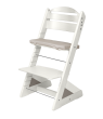 Detská rastúca stolička Jitro Plus biela - Šedý klin + šedý