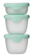 Sada škatuliek Snack tubs 3 ks - Zelené