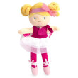 Doudou Jolijou Bábika mini baletka "Les Tutus" 23 cm - Tmavo ružové šaty