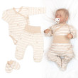 Zavinovacie body, polodupačky + rukavičky zadarmo, 3D, Baby Star - beige - Vel. 68