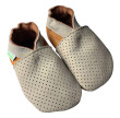 Kožené capáčky Barefoot Veľ. XL (18-24 mes.) Hopi Hop - Dierované béžové