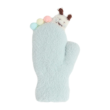 Detské zimné huňaté palčiaky s lamou a brmbolcami 2 - 3 roky - Mint