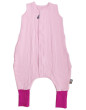 Letný spací vak s nožičkami ružový mušelín - 80 cm