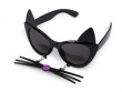 Párty/karnevalové okuliare mačka s ňufákom - detské - čierna