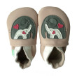 Kožené capáčky Barefoot Veľ. XL (18-24 mes.) Hopi Hop - Mama a sloník