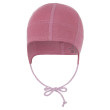 Čiapka tenká zaväzovacia plochý šev Outlast® UPF 50+ tm.staroružová - Veľ. 0 (33-35 cm)