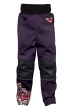 Softshellové nohavice detské Sova fialová - Veľ. 128-134