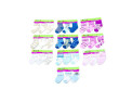 Dojčenské ponožky 3 páry PD109, 6 - 12 mes. Pidilidi - Dievčenské