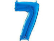 Fóliový balónik modrá 66 cm číslica - 7