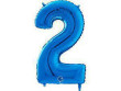 Fóliový balónik modrá 66 cm číslica - 2