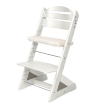 Detská rastúca stolička Jitro Plus biela - Šedý klin + ľanový