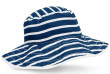 Detský klobúčik s UV BABY Striped obojstranný - Modrý