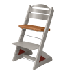 Detská rastúca stolička Jitro Plus Šedá - Mahagón klin + hnedý