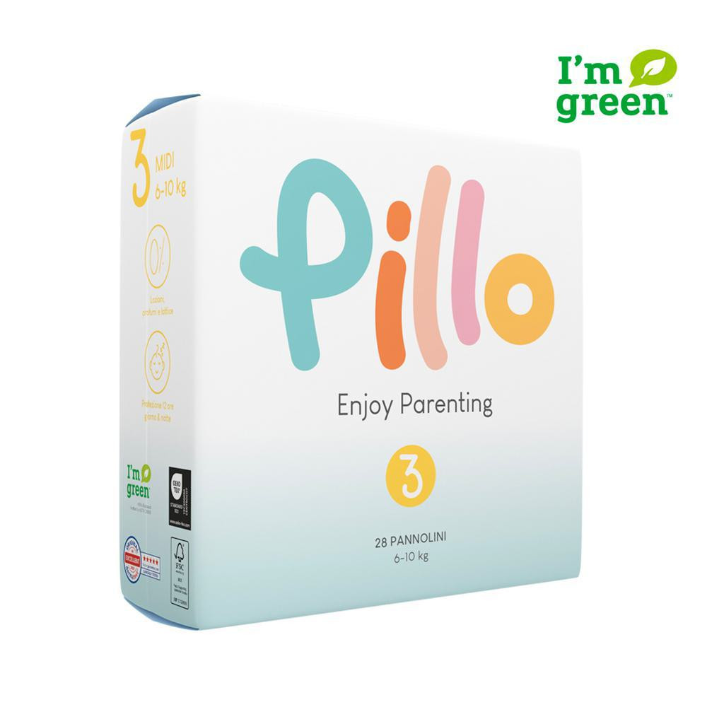 PILLO Jednorazové plienky Premium veľ. 3 Midi (6-10 kg) 28 ks
