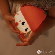LED silikónová nočná lampička - jahôdka Mary's