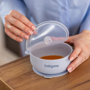 Silikónová miska s prísavkou a viečkom BabyOno