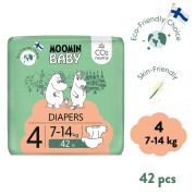 Jednorazové eko plienky 4 Maxi 7–14 kg (42 ks), Moomin Baby
