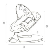 Elektrické hojdačka béžovej MoMi Kenani