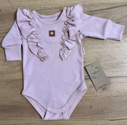 Rastúce body Nature s dlhým rukávom a volániky staroružovej Baby Nellys