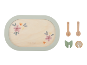Čajový set drevený s kvetinovou potlačou Little Dutch