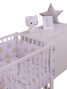 3-dielna sada Mantinel s obliečkami Rainbow biela s potlačou 120x90 cm