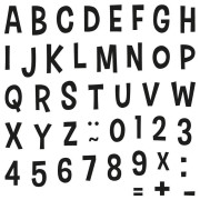 Detské pečiatky Aladine Stampo Funny, 43 ks - Abeceda a číslice