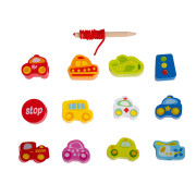 Prevliekanka/Navliekačka dopravné prostriedky drevená 13 ks 18 m+