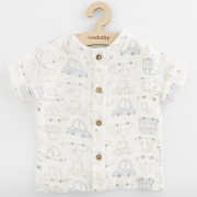 Dojčenská mušelínová košeľa s kraťasmi New Baby My Cars