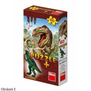 Puzzle Dinosaury 60 dielikov+figúrka v krabičke