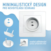 Ochranné kryty na elektrické zásuvky set 12 ks + 2x kľúče Sipo